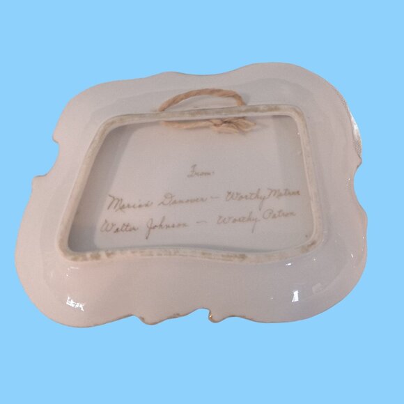 Masonic Order Of The Eastern Star Pin Or Trinket Dish Escondido Chapter 1965 - Picture 5 of 6